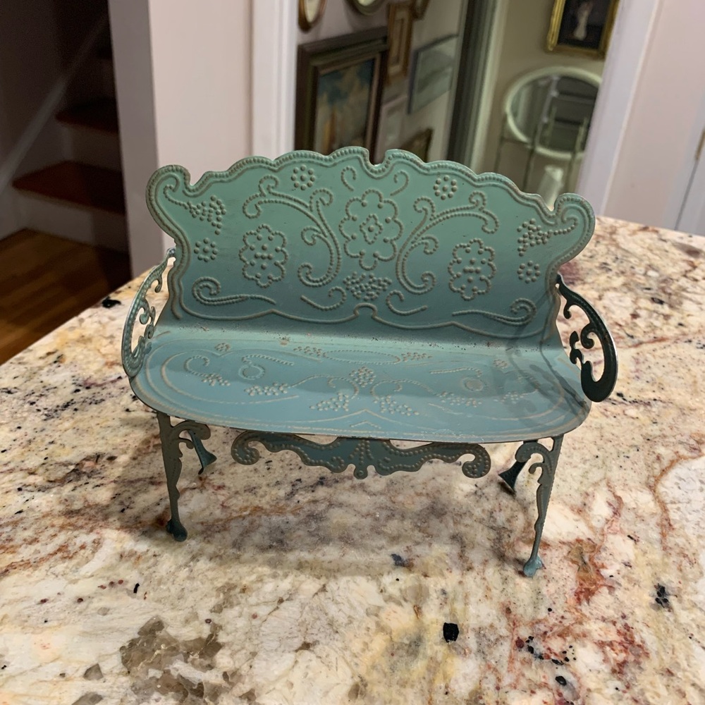 Vintage Tin Metal bench